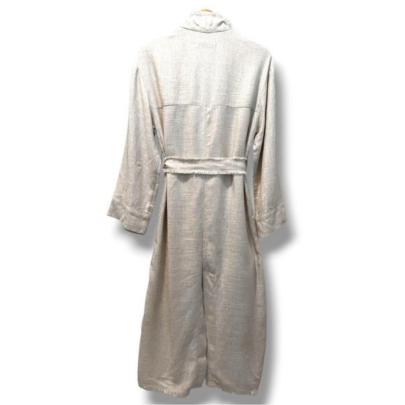 🌿 Zara Frayed Rustic Trench Coat – Size XS/S – NEW - Picture 2 of 10